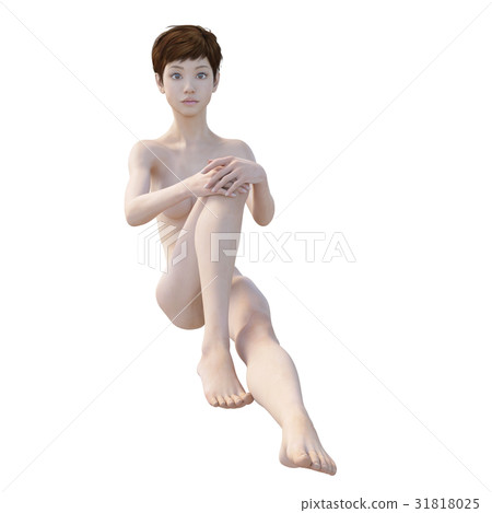 Female beauty image perming3DCG Illustration material 31818025