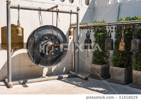 Wat Saket（金黃小山）鑼在曼谷，泰國 31818029