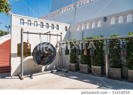 Wat Saket（金黃小山）鑼在曼谷，泰國 31818030