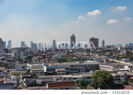 Landscape of Bangkok Thailand wished from Wat Saket (golden hill) 31818035