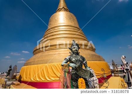 Wat Saket（金黃小山）在曼谷，泰國 31818078