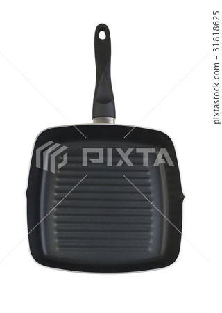 Frying pan with teflon coating isolated on white Frying pan with teflon coating isolated on white 31818625