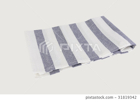 Blue and white stripes cloth isolated with path Blue and white stripes cloth isolated with path 31819342