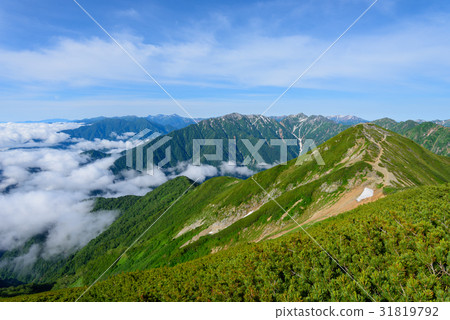 山脈位於北阿爾卑斯山的南部 山脈位於北阿爾卑斯山的南部 31819792