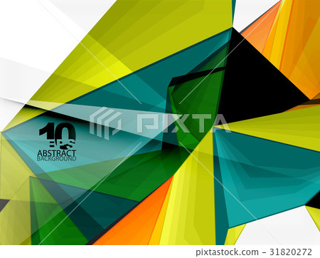 Low poly geometric 3d shape background 31820272