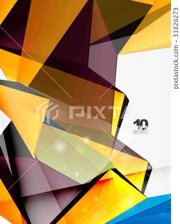 Low poly geometric 3d shape background 31820273