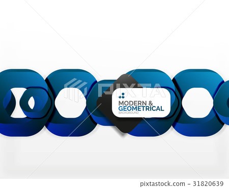 Geometric abstract background, cut chain shapes or Geometric abstract background, cut chain shapes or 31820639