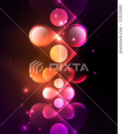 Vector glowing geometric shapes background 31820682