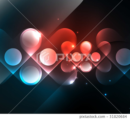 Vector glowing geometric shapes background 31820684