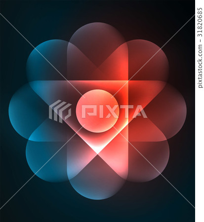 Vector glowing geometric shapes background Vector glowing geometric shapes background 31820685