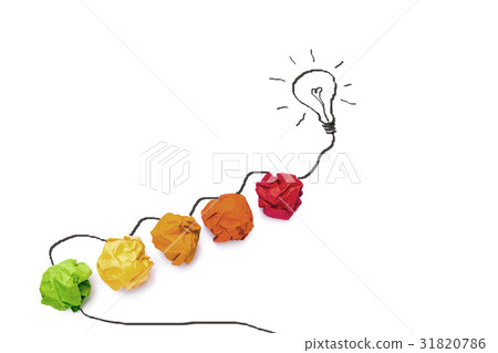 Concept idea with colorful paper and graphic Concept idea with colorful paper and graphic 31820786