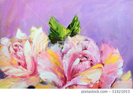 Beautiful roses, oil painting 31821053