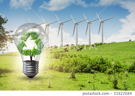 Alternative energy concept with windmills 31822084