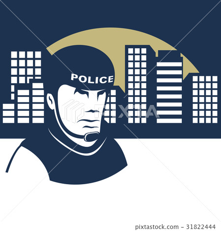 Policeman guards the city 31822444