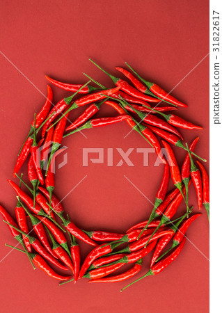 red hot chili peppers, popular spices concept - red hot chili peppers, popular spices concept - 31822617