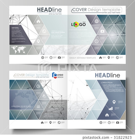 Business templates for square design bi fold 31822923