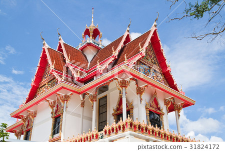 Beautiful Thai Church and blue sky 31824172
