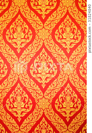 Traditional Thai style painting art in Thai temple 31824840