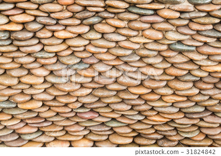 Circle pebble wall,abstract background 31824842