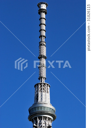 東京天空樹的技巧和藍天 東京天空樹的技巧和藍天 31826115