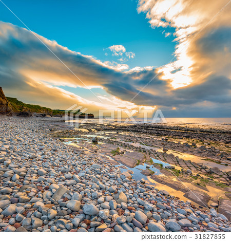 Kilve beach at sunset 31827855