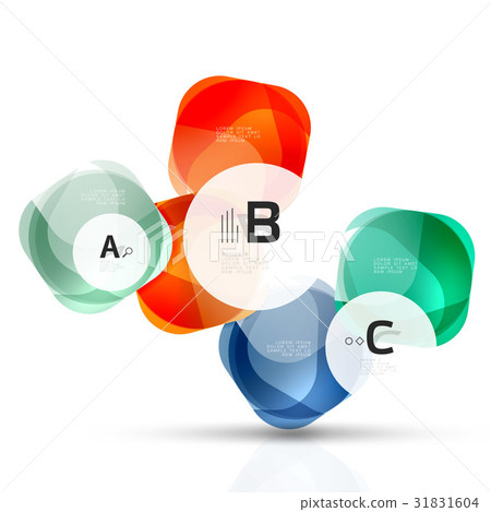 Isolated glossy shiny squares template 31831604