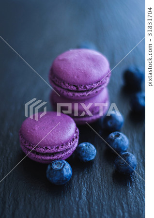 macaroons with blueberries macaroons with blueberries 31831704