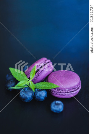 macaroons with blueberries macaroons with blueberries 31831724