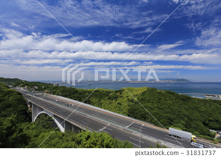 從Awaji SA觀看明石海峽大橋 從Awaji SA觀看明石海峽大橋 31831737