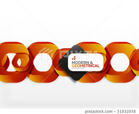 Geometric abstract background, cut chain shapes or 31832038