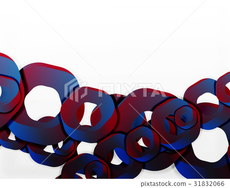 Geometric abstract background, cut chain shapes or Geometric abstract background, cut chain shapes or 31832066