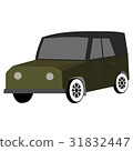 Car for travel, hunting, safari. Vector flat 31832447