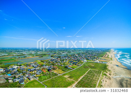 索薩市今泉海灘附近的鳥瞰圖 31832468