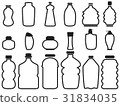 bottle container outline icons 31834035