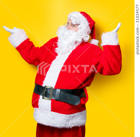 Funny Santa Claus have a joy 31834577
