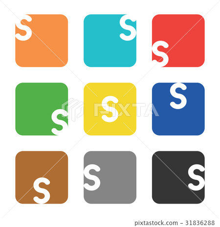 Logo element, letter S in square - Stock Illustration [31836288] - PIXTA