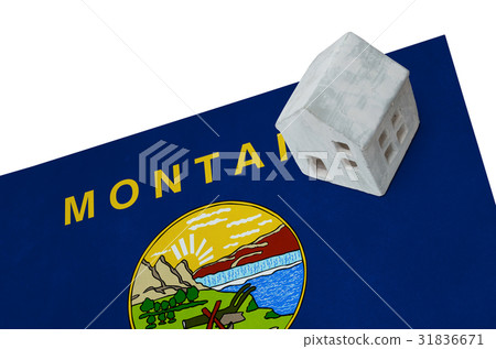 Small house on a flag - Montana 31836671