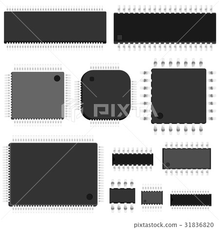 Set of vector chip. Set of vector chip. 31836820