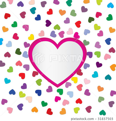 Love heart frame background. Holiday greeting card Love heart frame background. Holiday greeting card 31837503