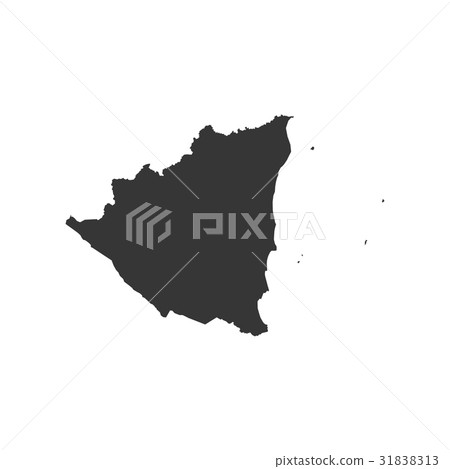 Nicaragua map outline 31838313