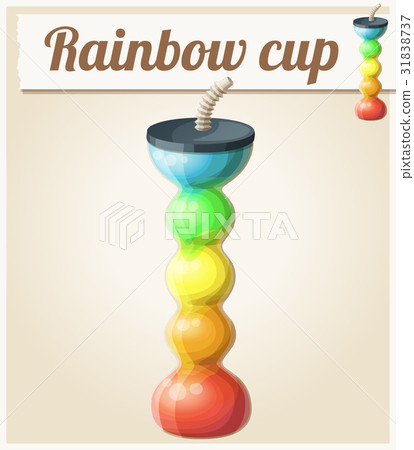 Rainbow ice cup Frozen drink unusual shape 31838737