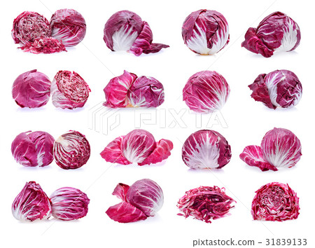 Radicchio, red salad isolated on white background Radicchio, red salad isolated on white background 31839133