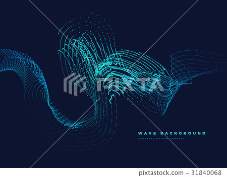 particle shaking wave - Stock Illustration [31840068] - PIXTA