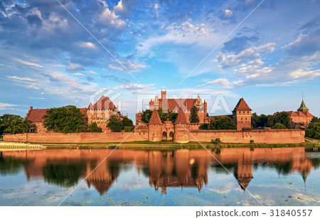 Teutonic Knights in Malbork castle in summer 31840557