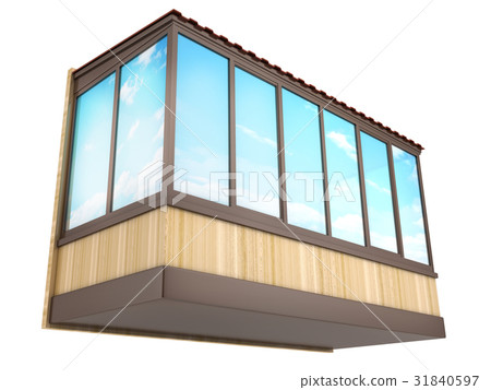 Balconies and blue glass 31840597