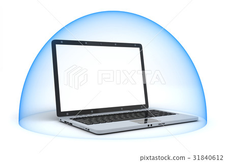 laptop and shield antivirus binary 31840612