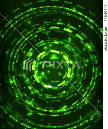 Neon circles abstract background - Stock Illustration [31840742] - PIXTA