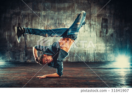 Young man break dancing 31841907
