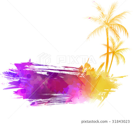 Summer watercolored background 31843023