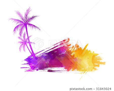 Summer watercolored background Summer watercolored background 31843024